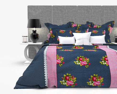 COCO KING 100% COTTON 160 TC KINGSIZE BEDSHEET WITH 2 PILLOW COVERS-6A